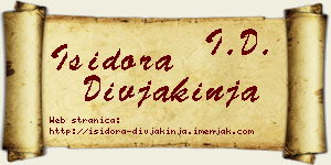 Isidora Divjakinja vizit kartica